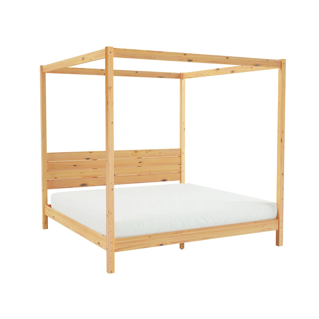 Solid Wood King-Size Canopy Bedframe J4439