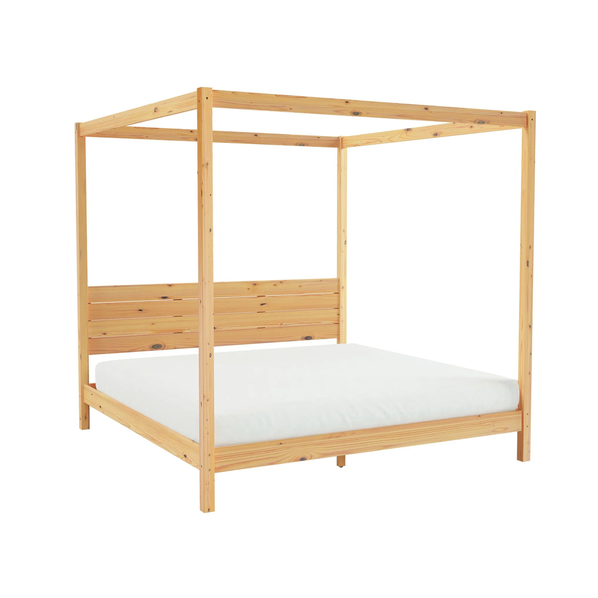 Solid Wood King-Size Canopy Bedframe J4439