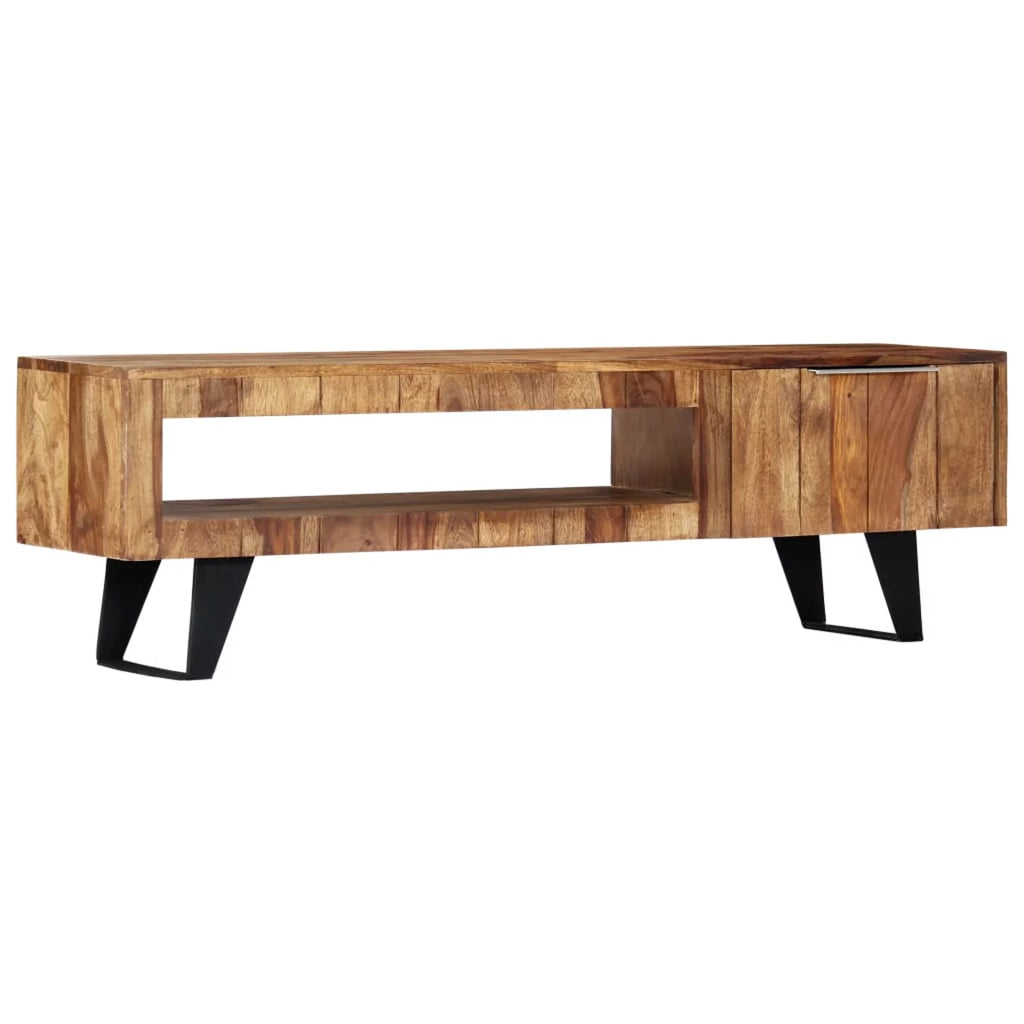 Sheesham Wood TV Cabinet with Steel Legs V514479