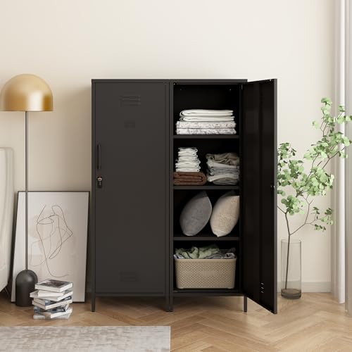 White 3 Shelf Steel Storage Cabinet B494