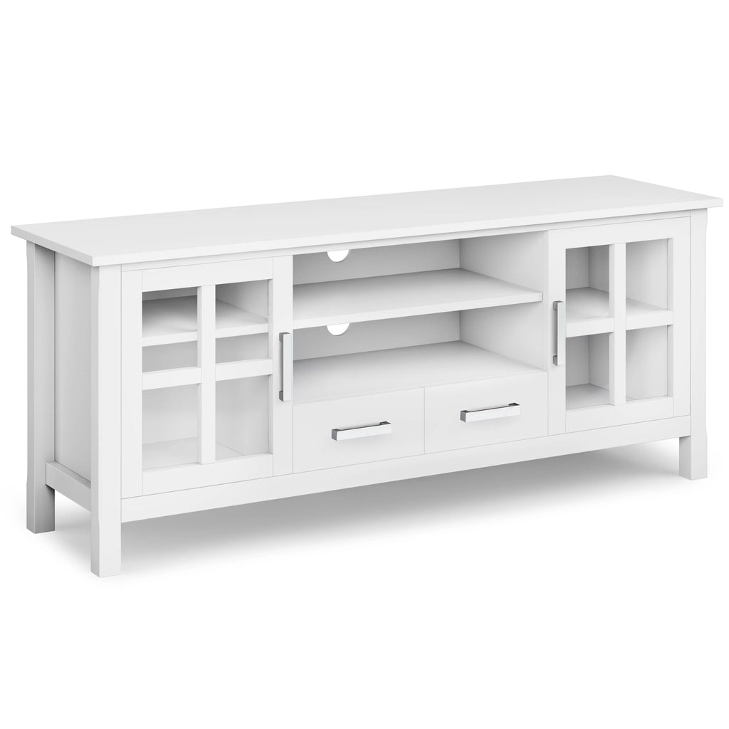 White Solid Wood 60 inch TV Media Stand X2277