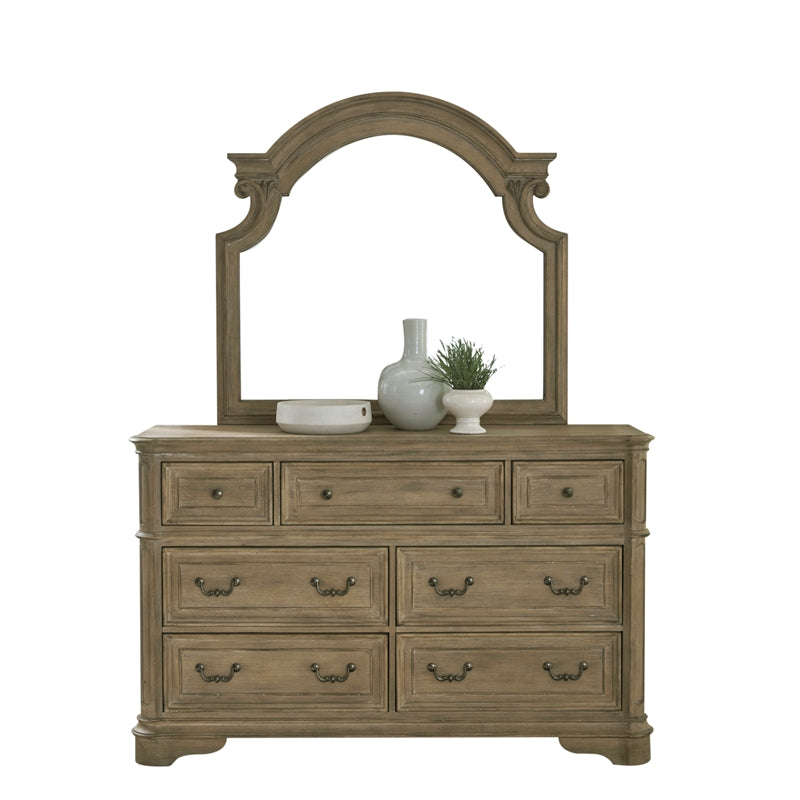 Weathered Bisque Dresser & Mirror W79168