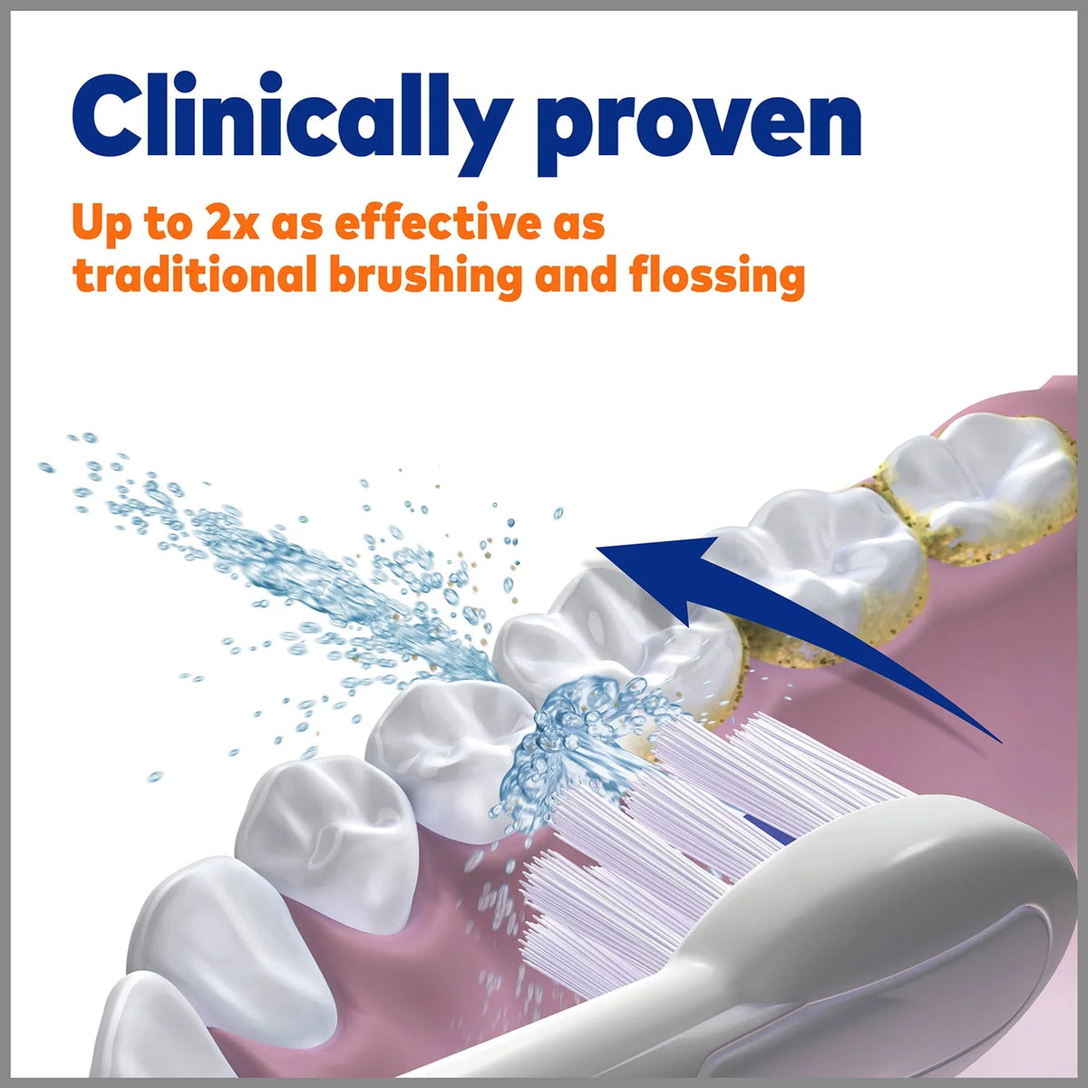 White Flossing Electric Toothbrush Set S98102