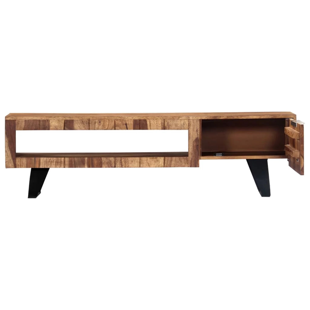 Sheesham Wood TV Cabinet with Steel Legs V514479