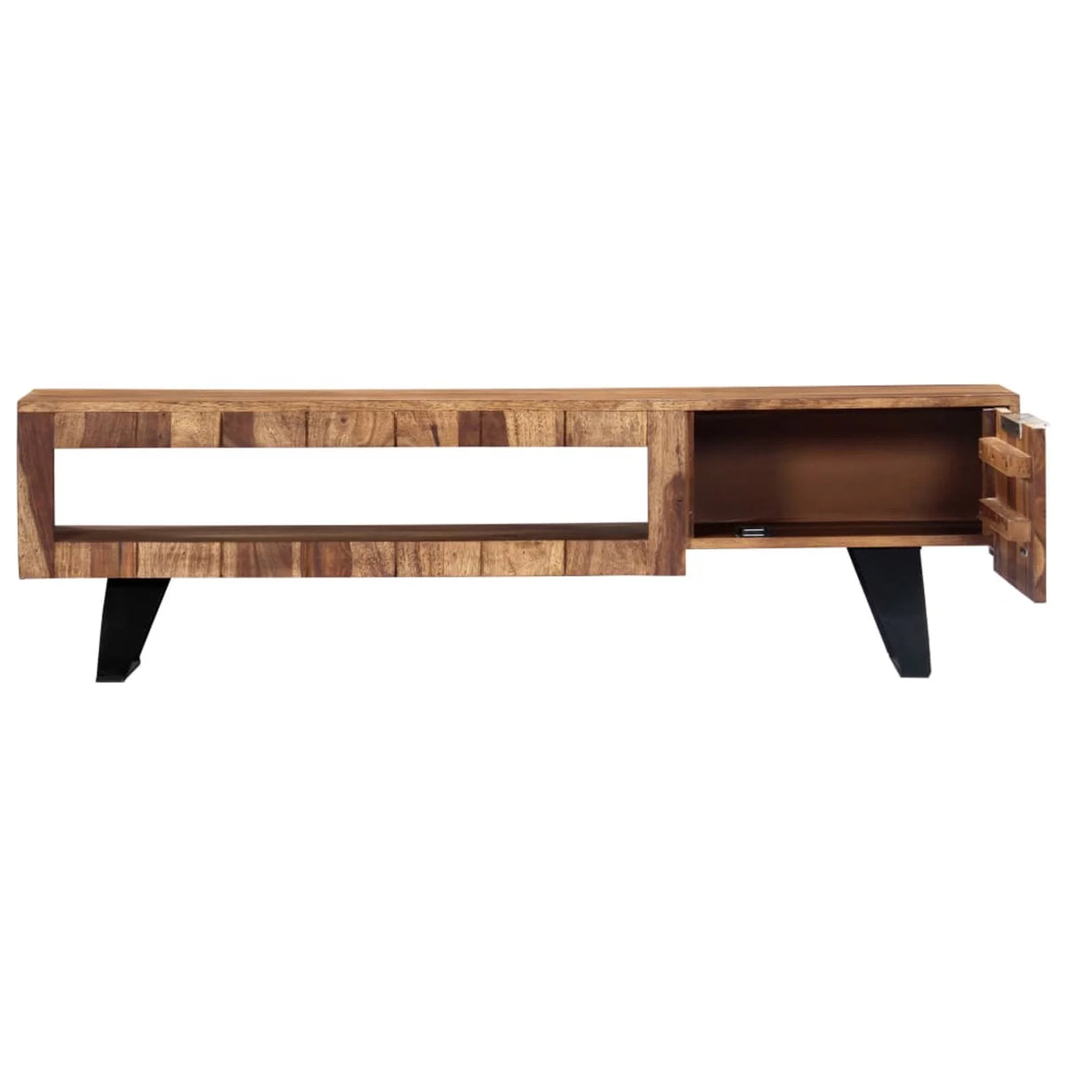 Sheesham Wood TV Cabinet with Steel Legs V514479