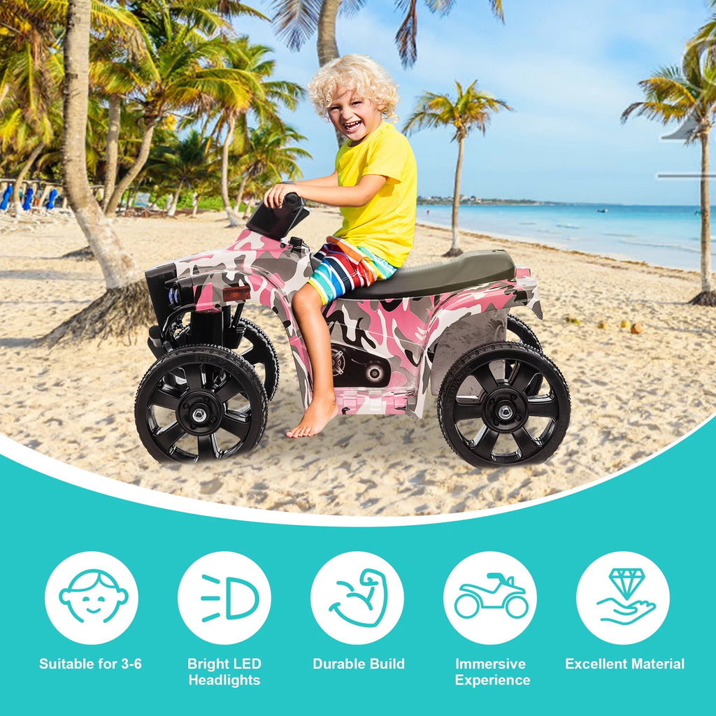 6V 4 Wheeler Electric Quad Car Ride on Toy P866225