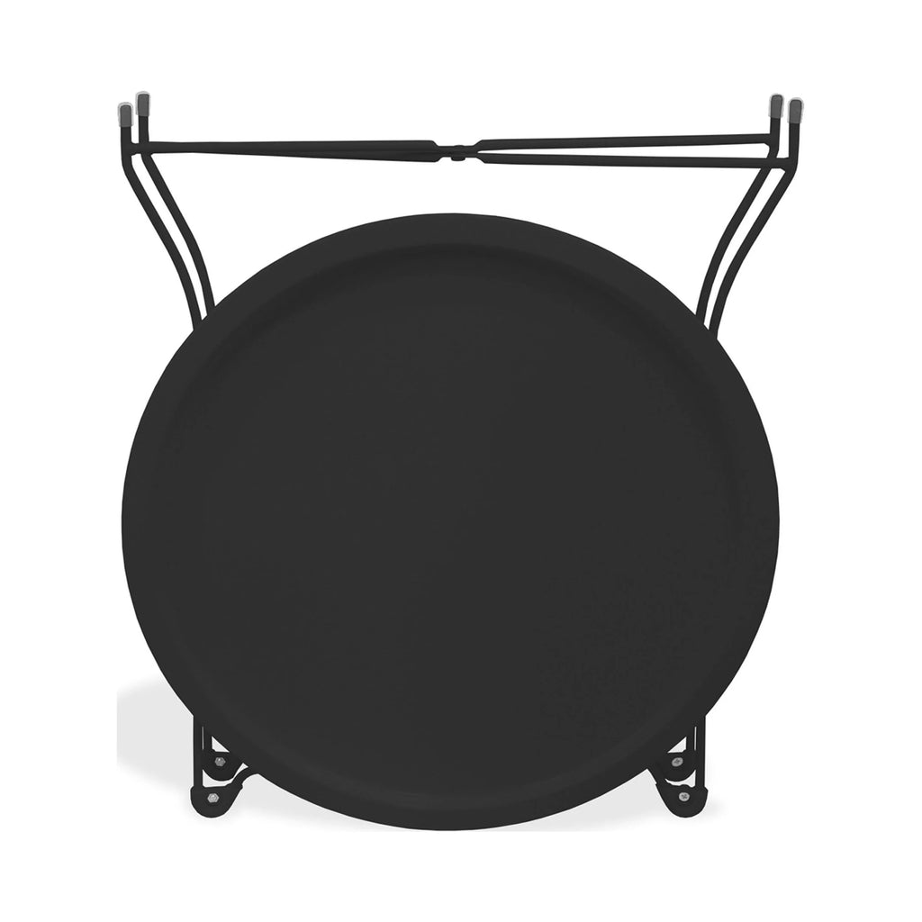 Black Round Metal Tray End Side Table R220116