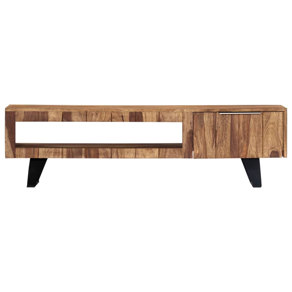 Sheesham Wood TV Cabinet with Steel Legs V514479