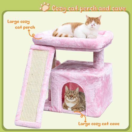 Light Grey Cat Tree with Scratching Post and Perch P953624