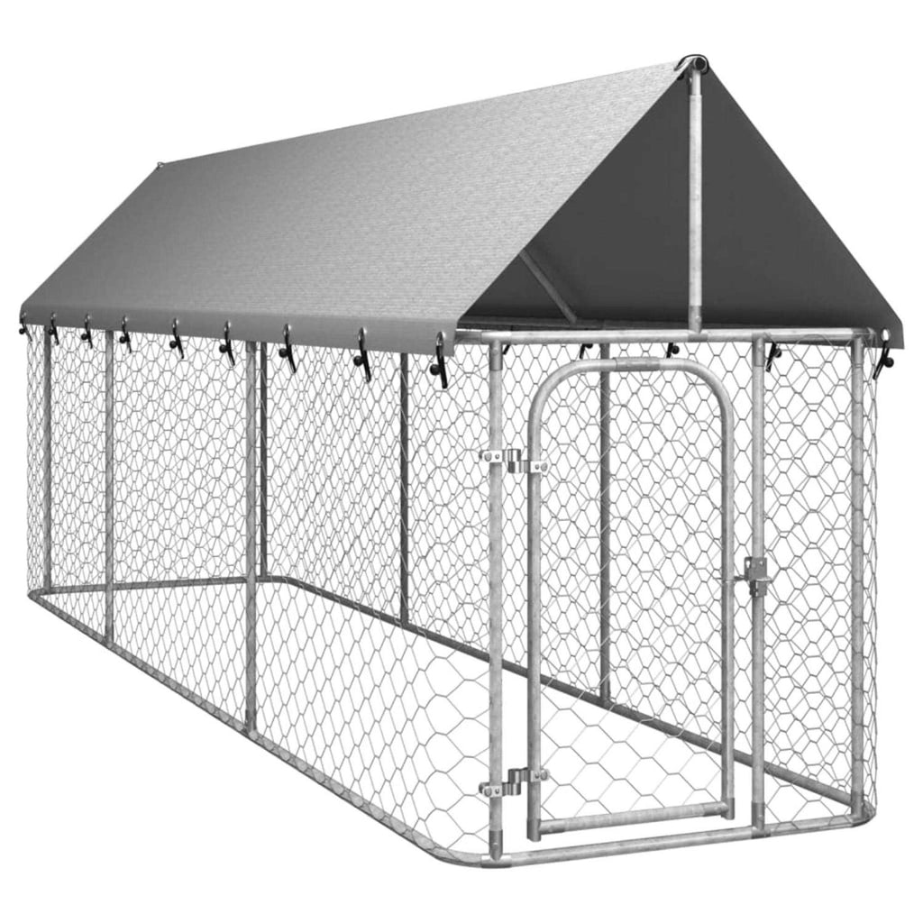 Outdoor Dog Kennel with Roof I3558