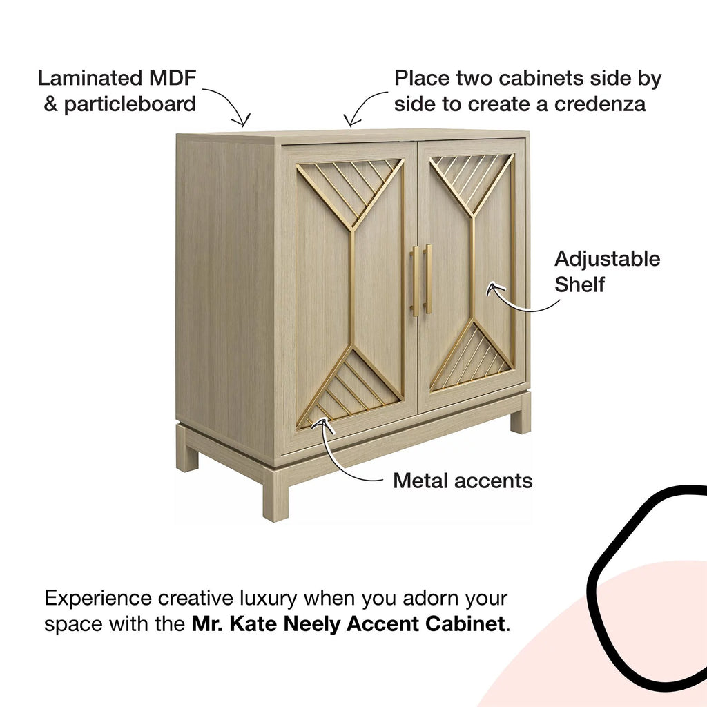 Pale Oak Accent Cabinet S159