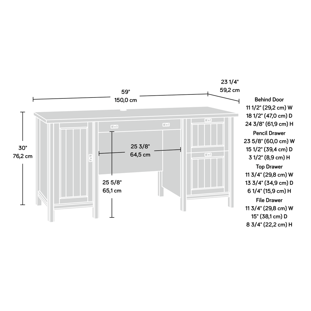 Office Desk with Drawers Y432