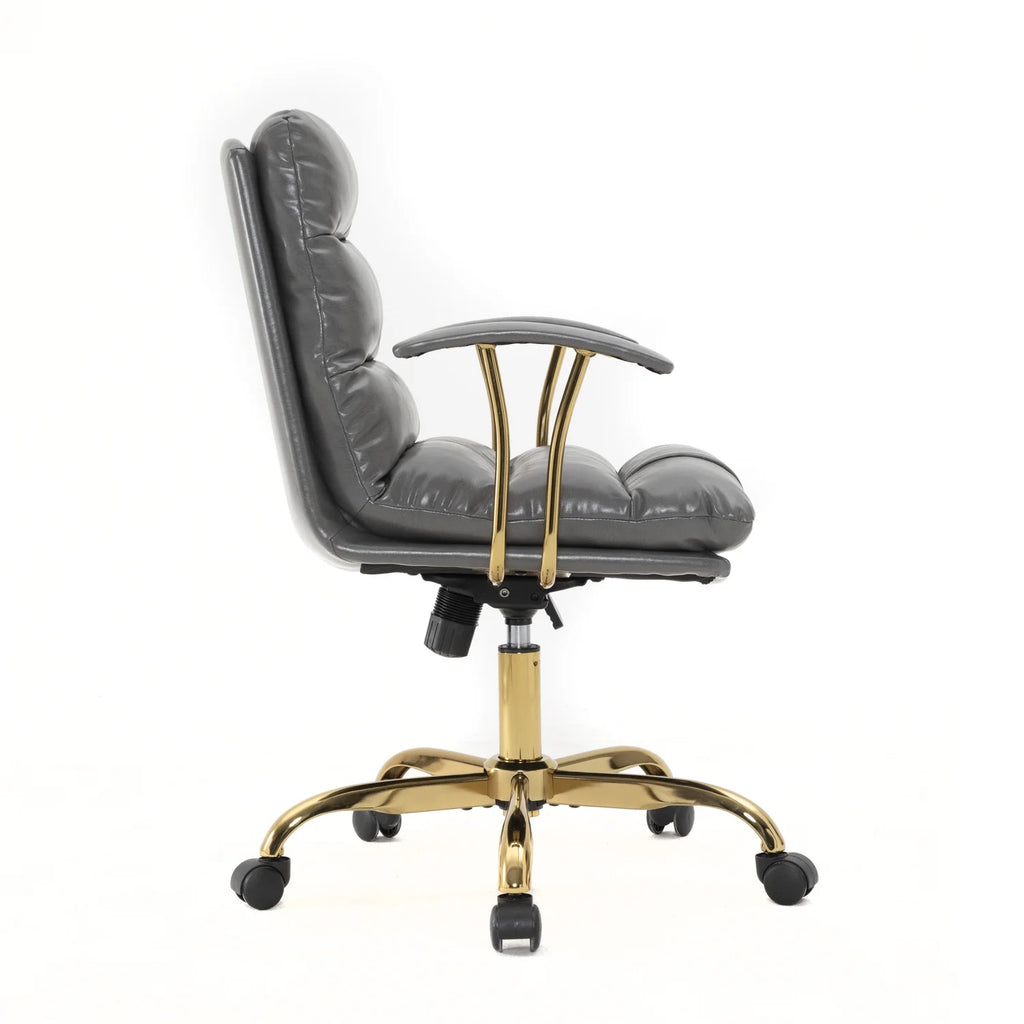 Padded Leather Adjustable Executive Office Chair with Tilt & 360 Degree Swivel C97626