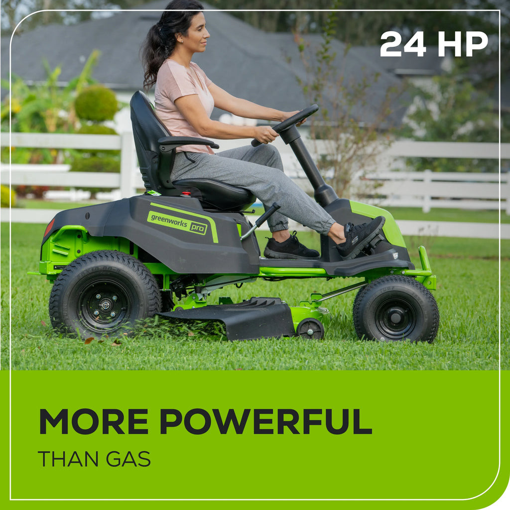 60V 42 Cordless Battery Riding Lawn Mower with 8.0Ah Batteries D77512