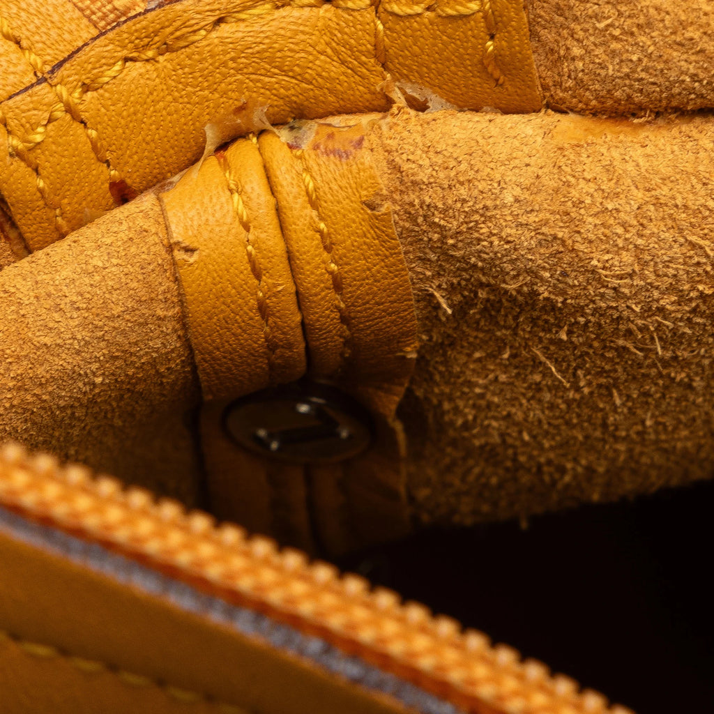 Yellow Calf Leather Top Handle Bag D5763
