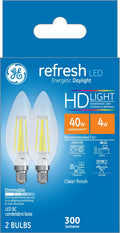 LED Light Bulbs Daylight 40 Watt Replacement Candelabra Base 2 Pack Z312