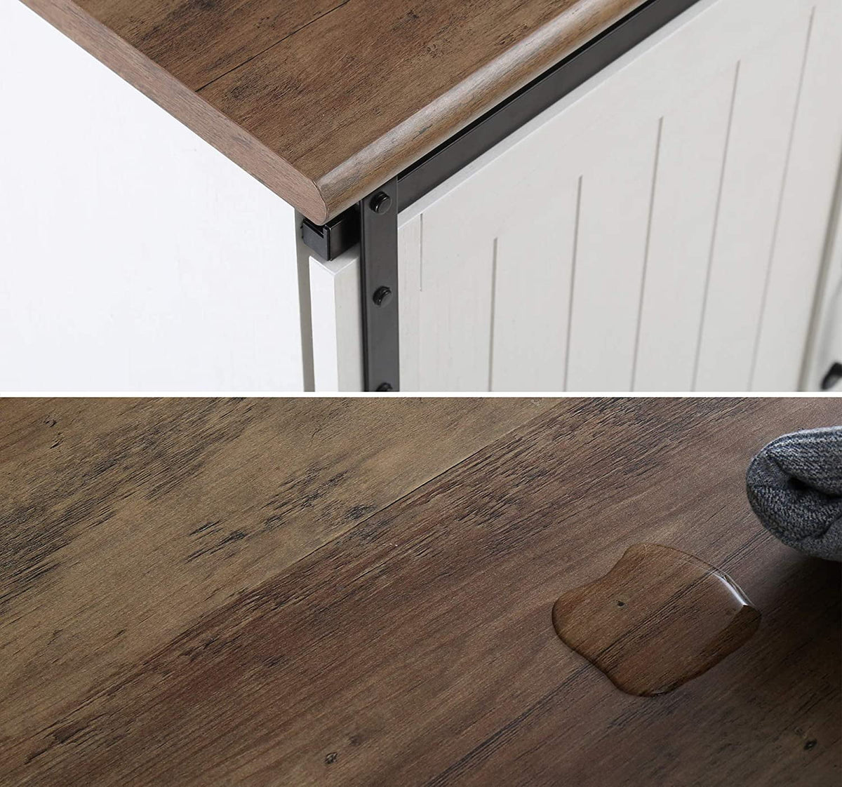 70" Farmhouse TV Stand with Sliding Barn Door C9599