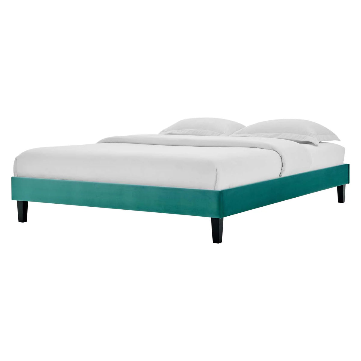 King Size Velvet Platform Bed Frame M444