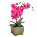 21" Purple Orchid Flower in Wood Box U87545
