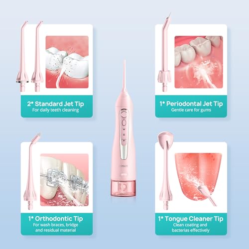 Cordless Water Dental Flosser 300ML Rechargeable IPX7 Waterproof R282745