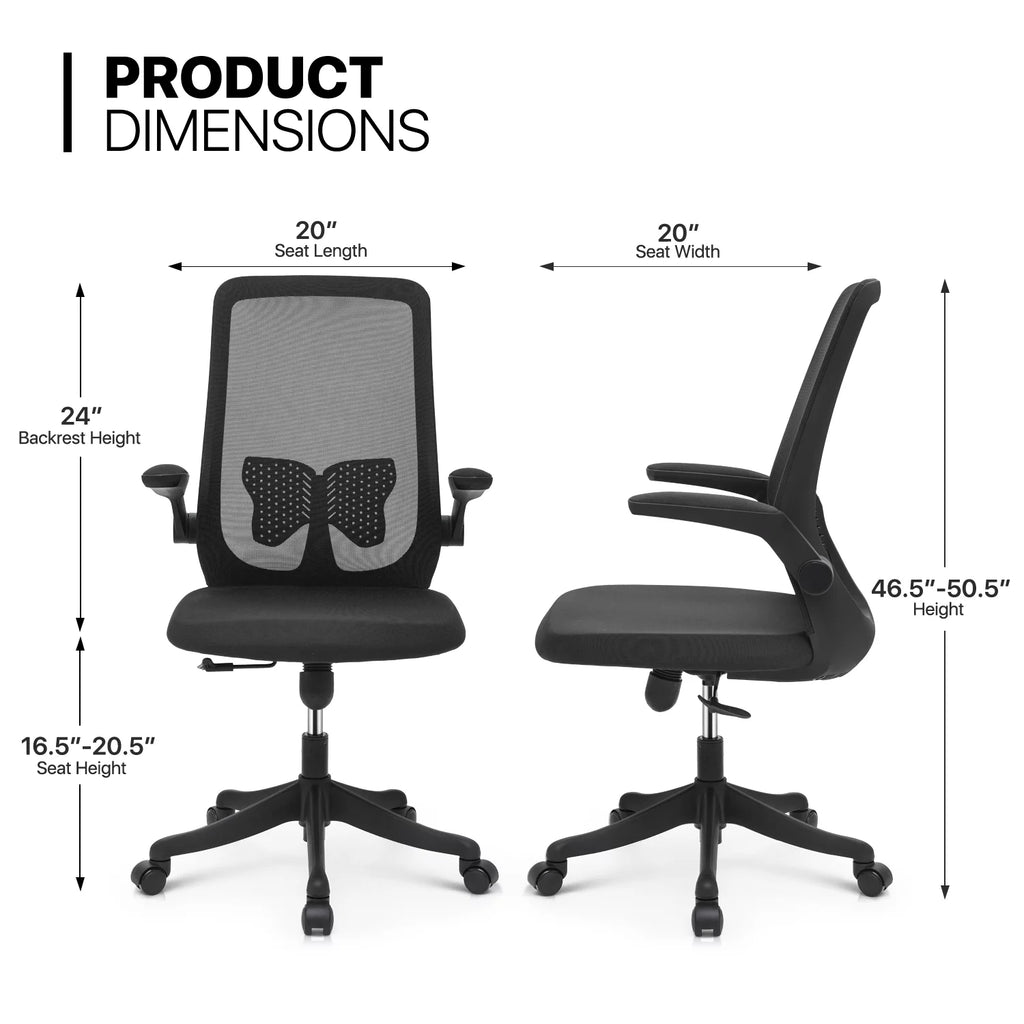 Black Portable Computer Desk and Rolling Swivel Task Seat R167