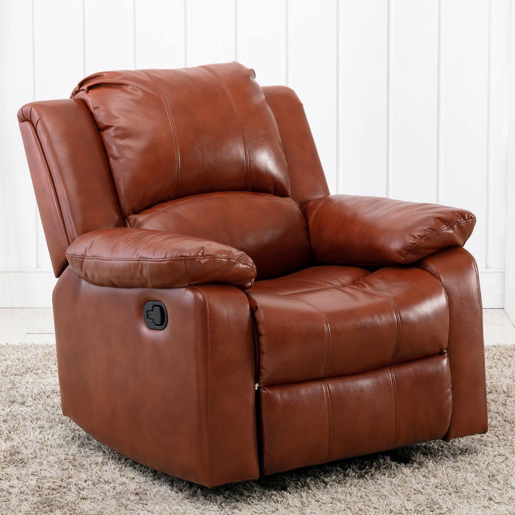 Leather Gel Glider Rocker Recliner Z982