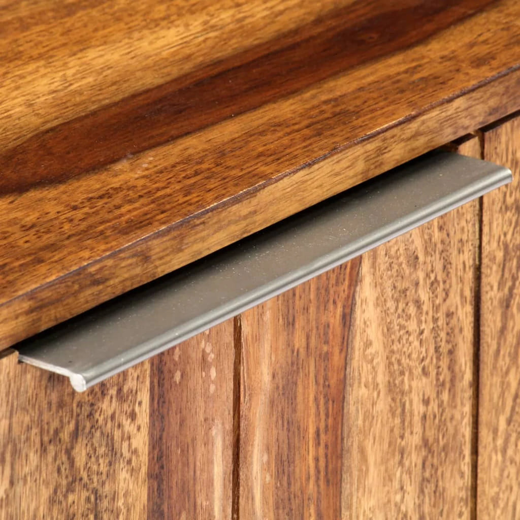 Sheesham Wood TV Cabinet with Steel Legs V514479
