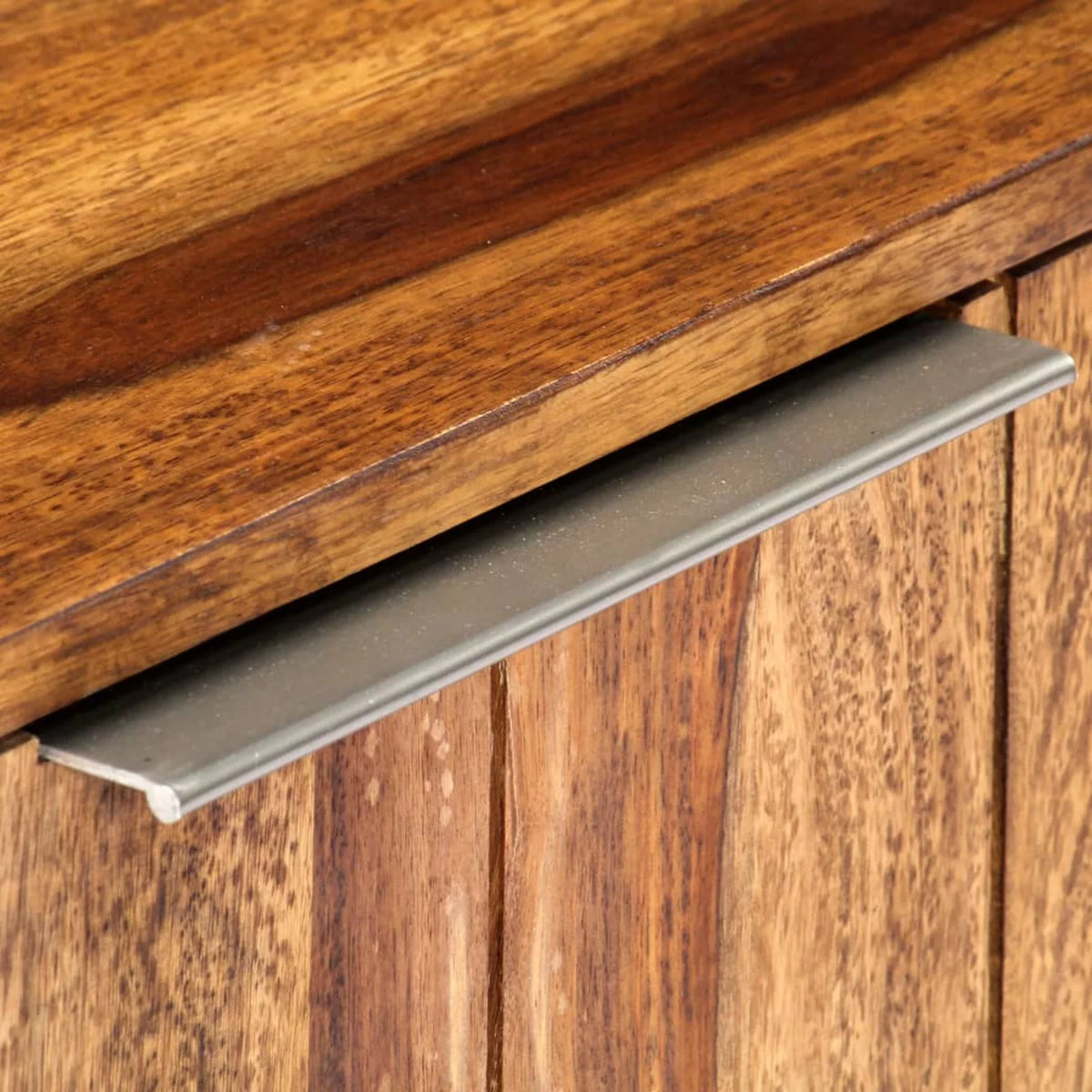 Sheesham Wood TV Cabinet with Steel Legs V514479