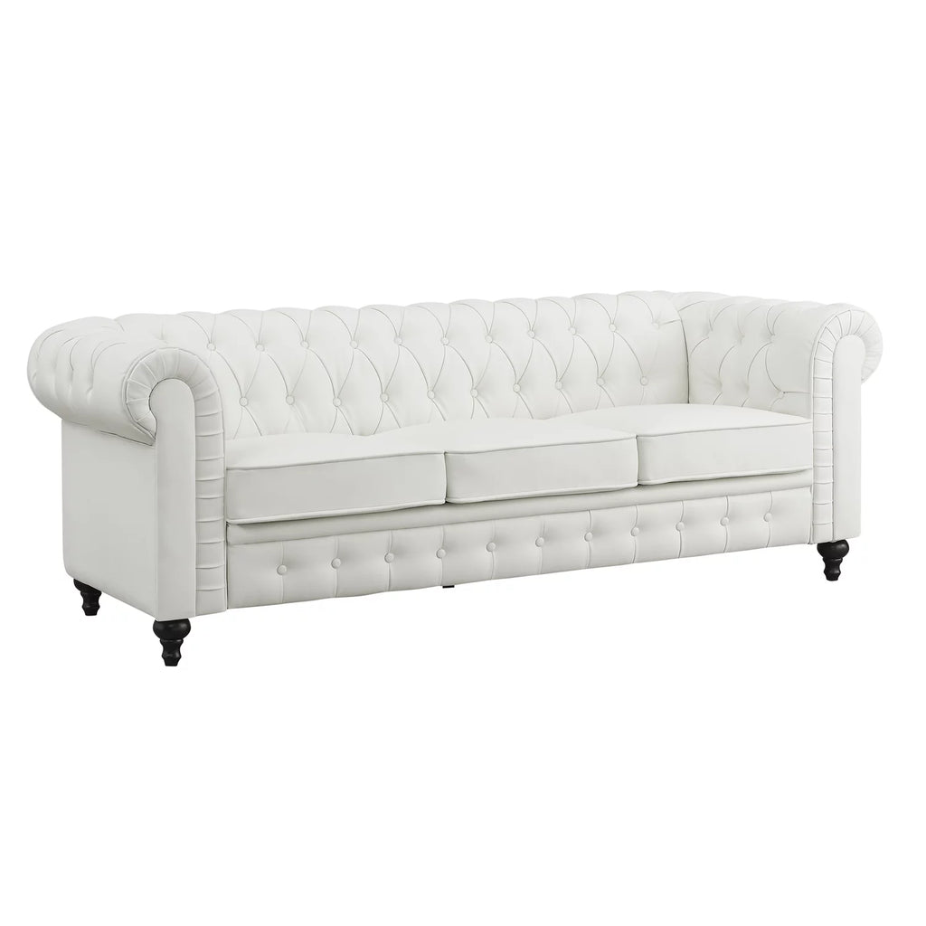 White Tufted Sofa X158975