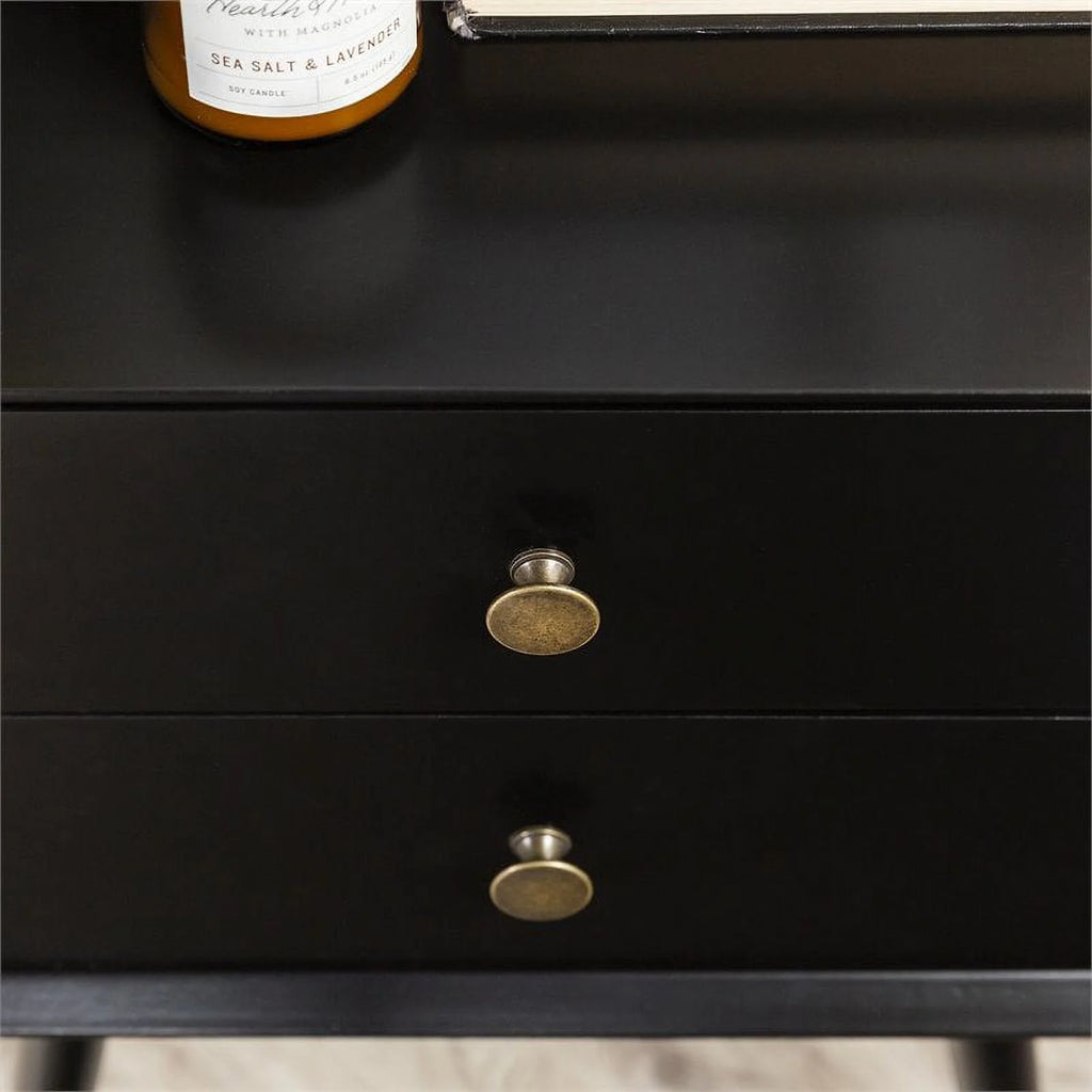 Black 2-Drawer Nightstand A892525