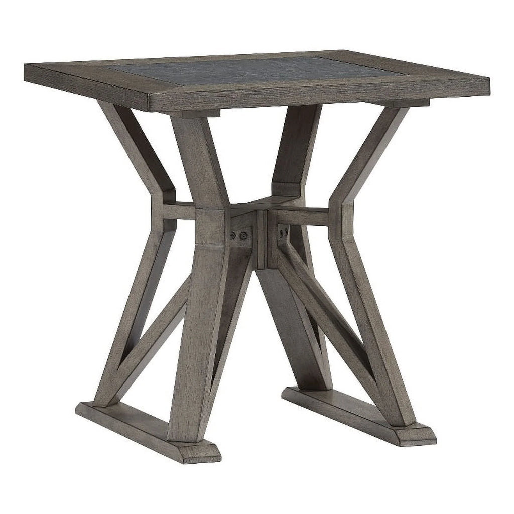 Ash Gray Engineered Wood End Table X457