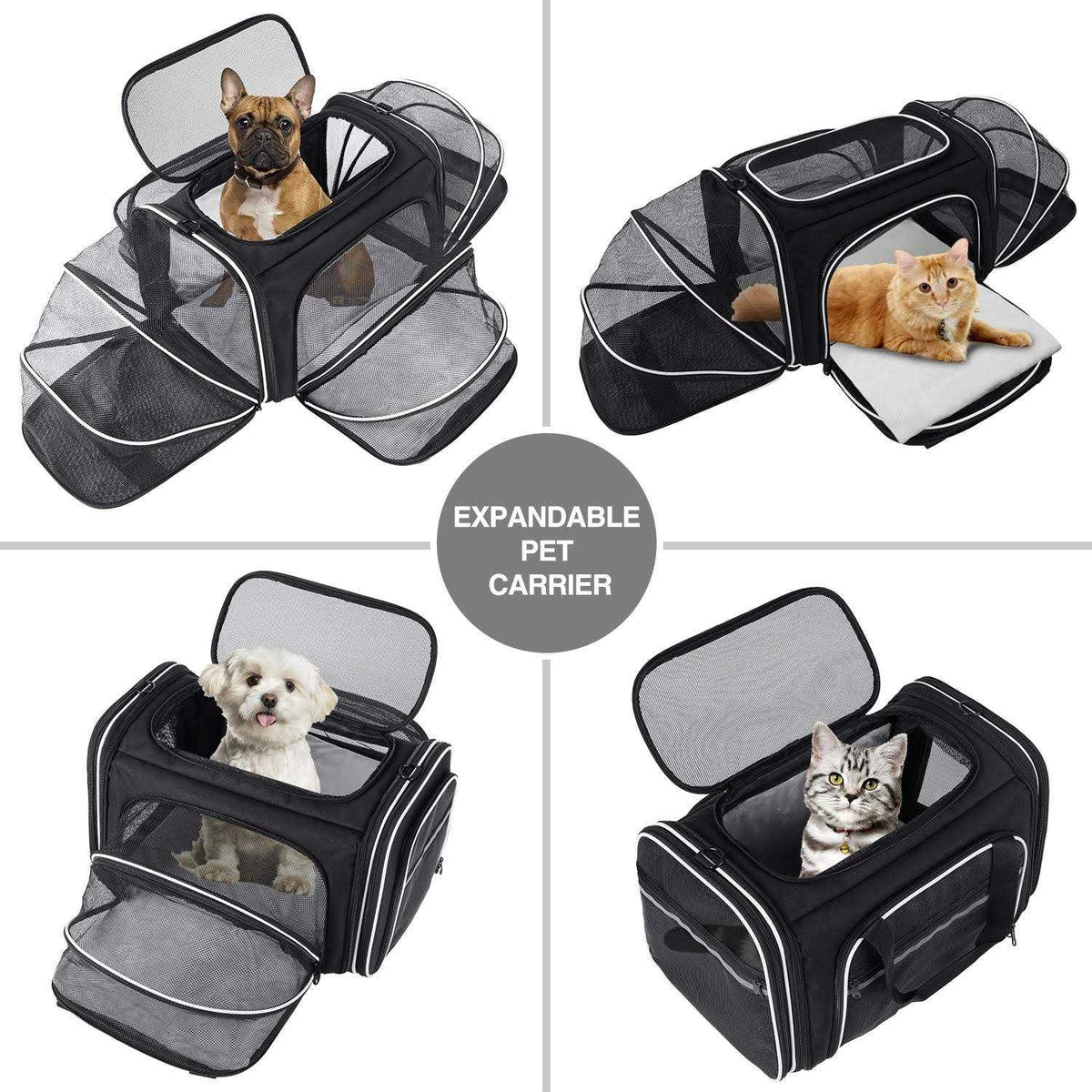 Soft Sided Pet Carrier 4 Expandable Collapsible Q66803