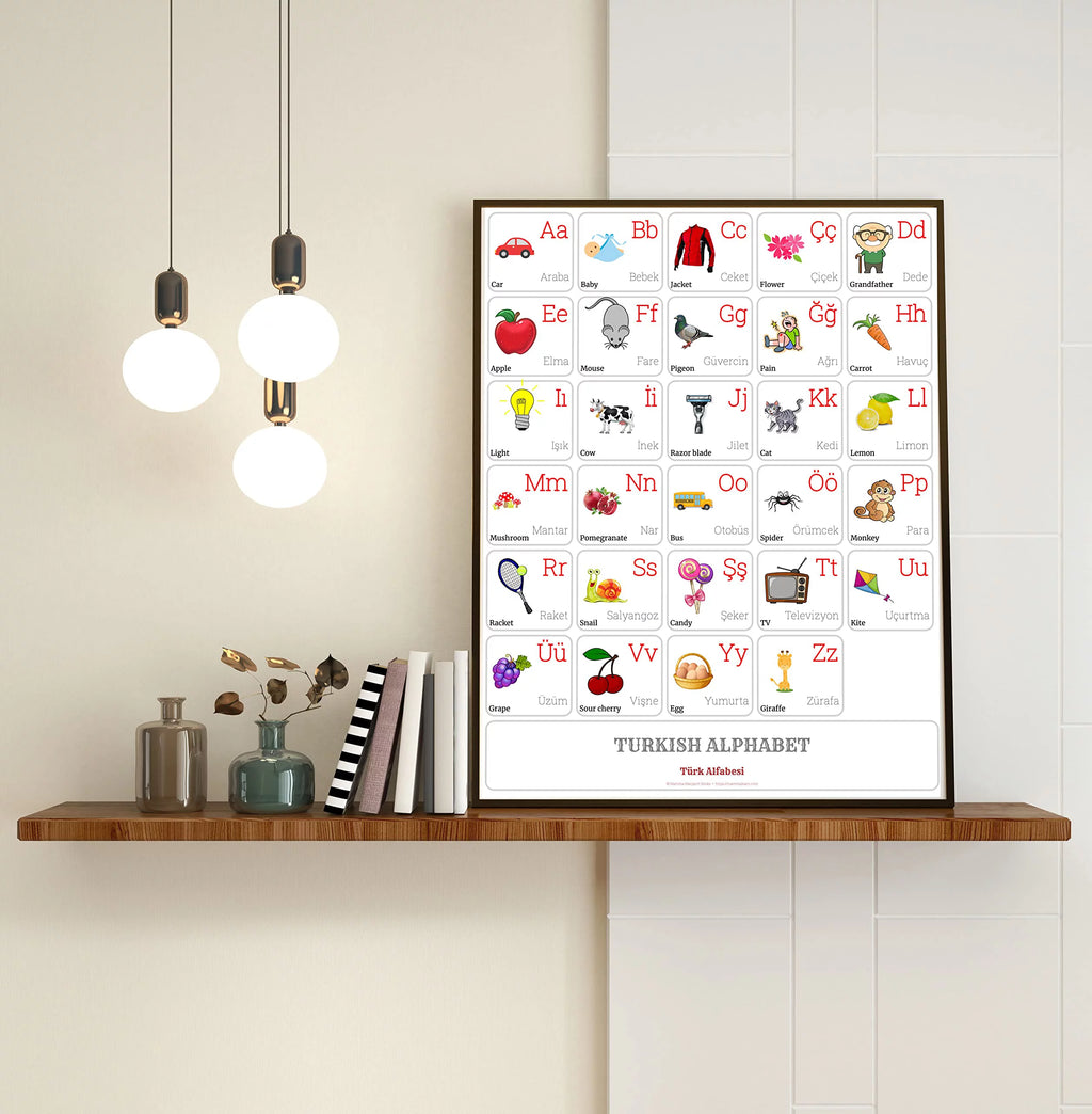 Turkish Alphabet Poster 16 x 20 inches A743337
