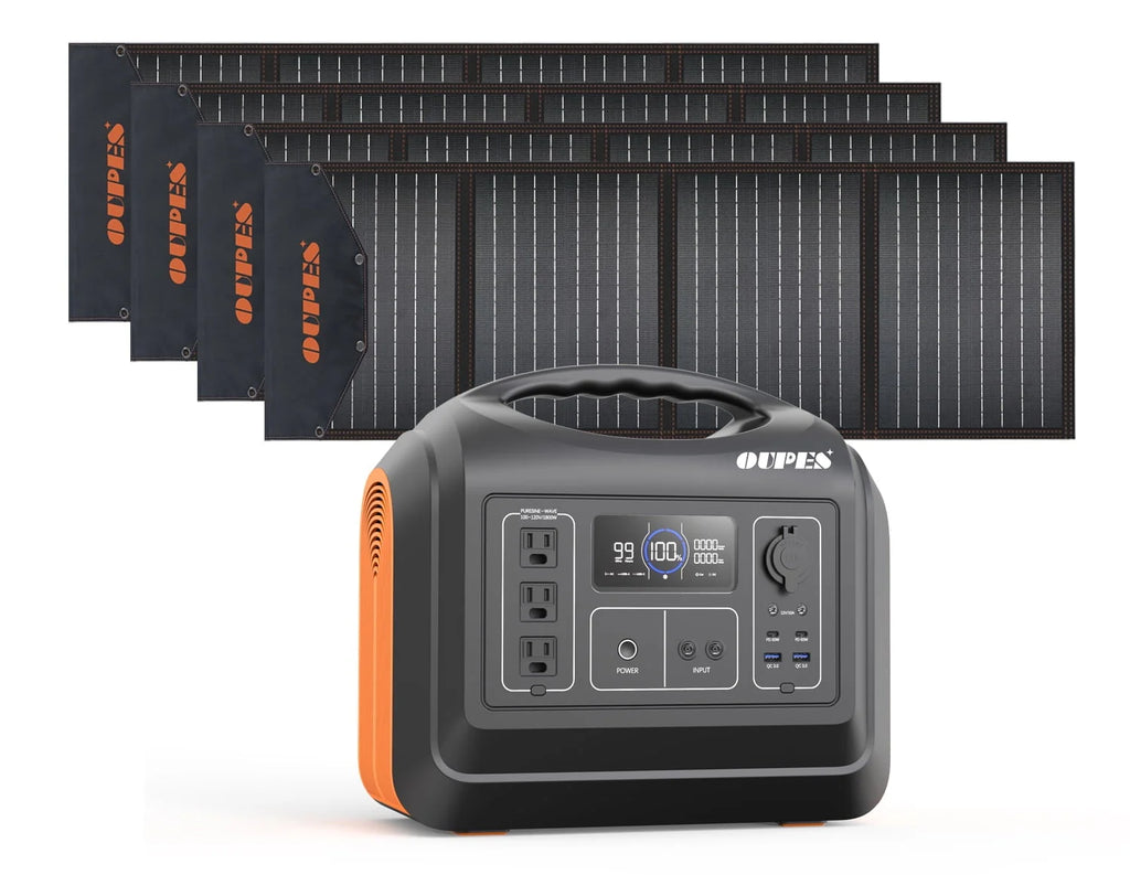 1800W Portable Power Station with 2 100W Panels S73131