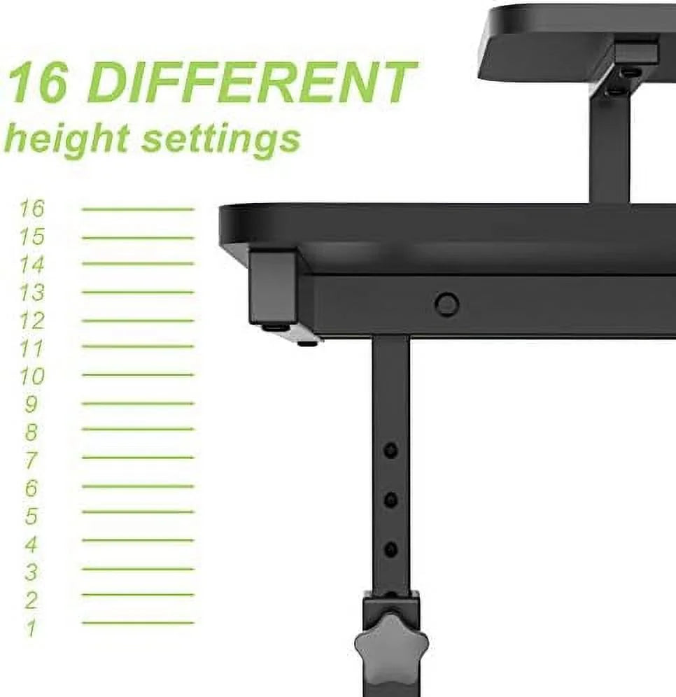 Height Adjustable Standing Desk with Monitor Shelf Black S723825