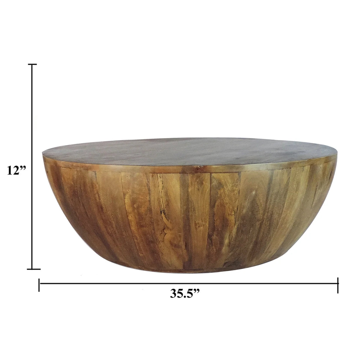 36 Inch Round Mango Wood Coffee Table C61197