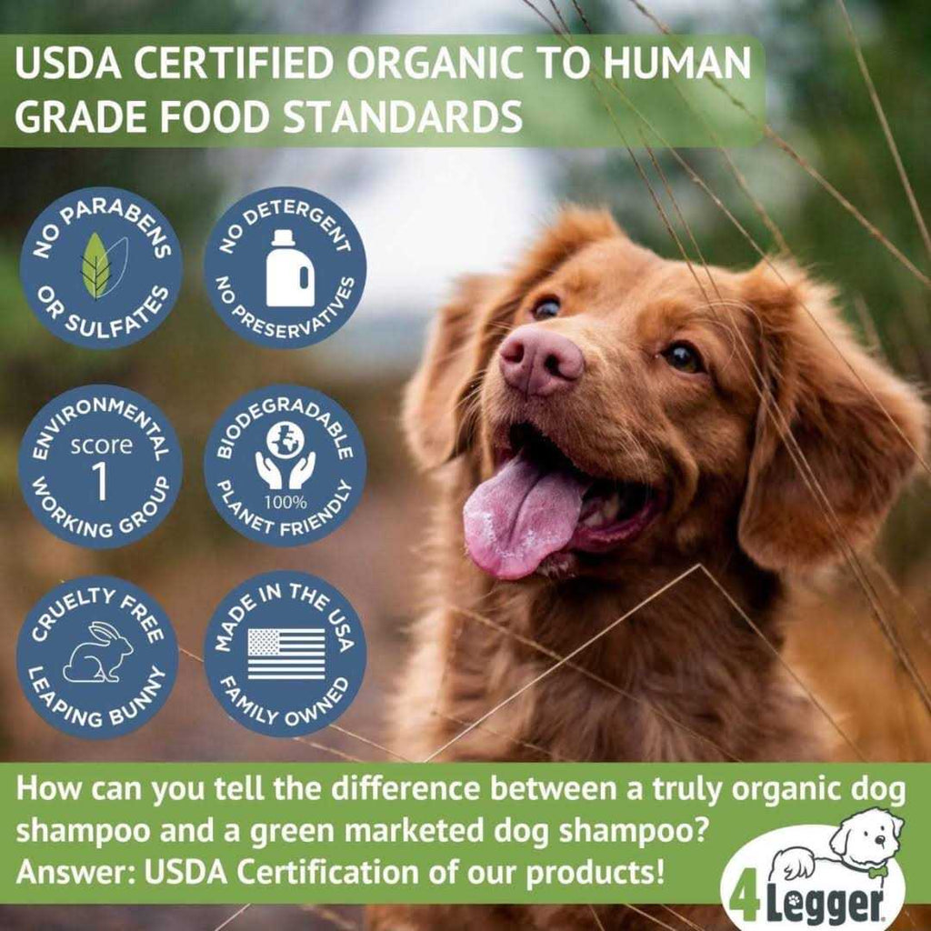 Certified Organic Hypoallergenic Dog Shampoo with Aloe and Lemongrass B58561