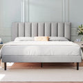 Queen Upholstered Platform Bed Frame with Headboard L957