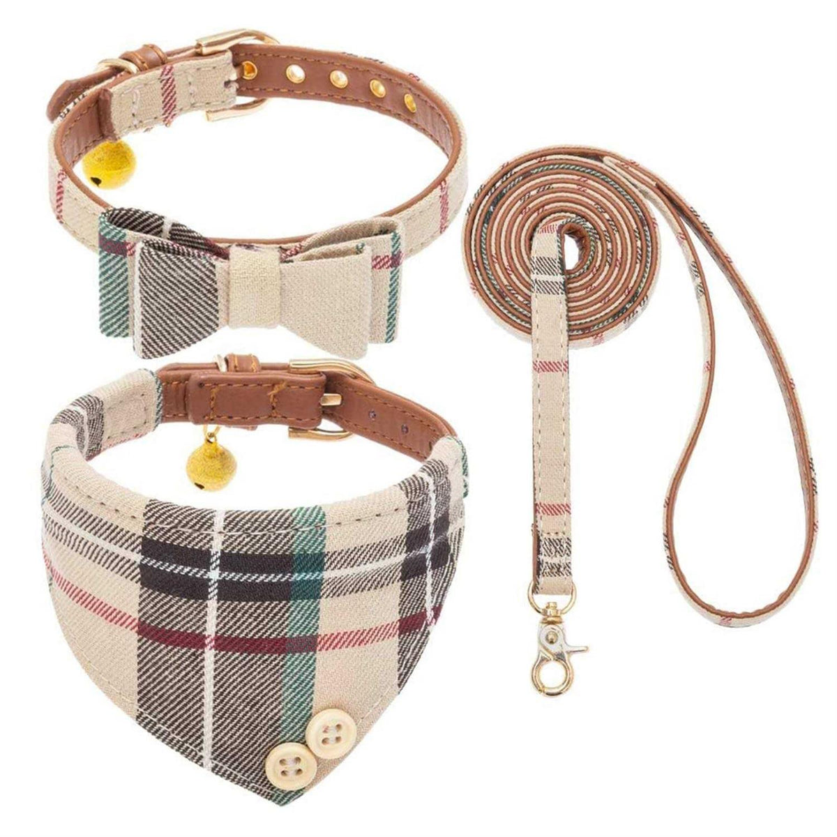 Bow Tie Dog Collar and Leash Set L690654