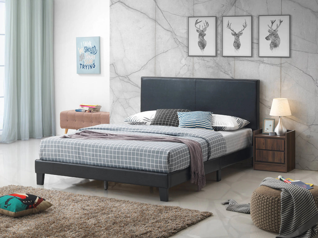 Black Queen Platform Bed L8248