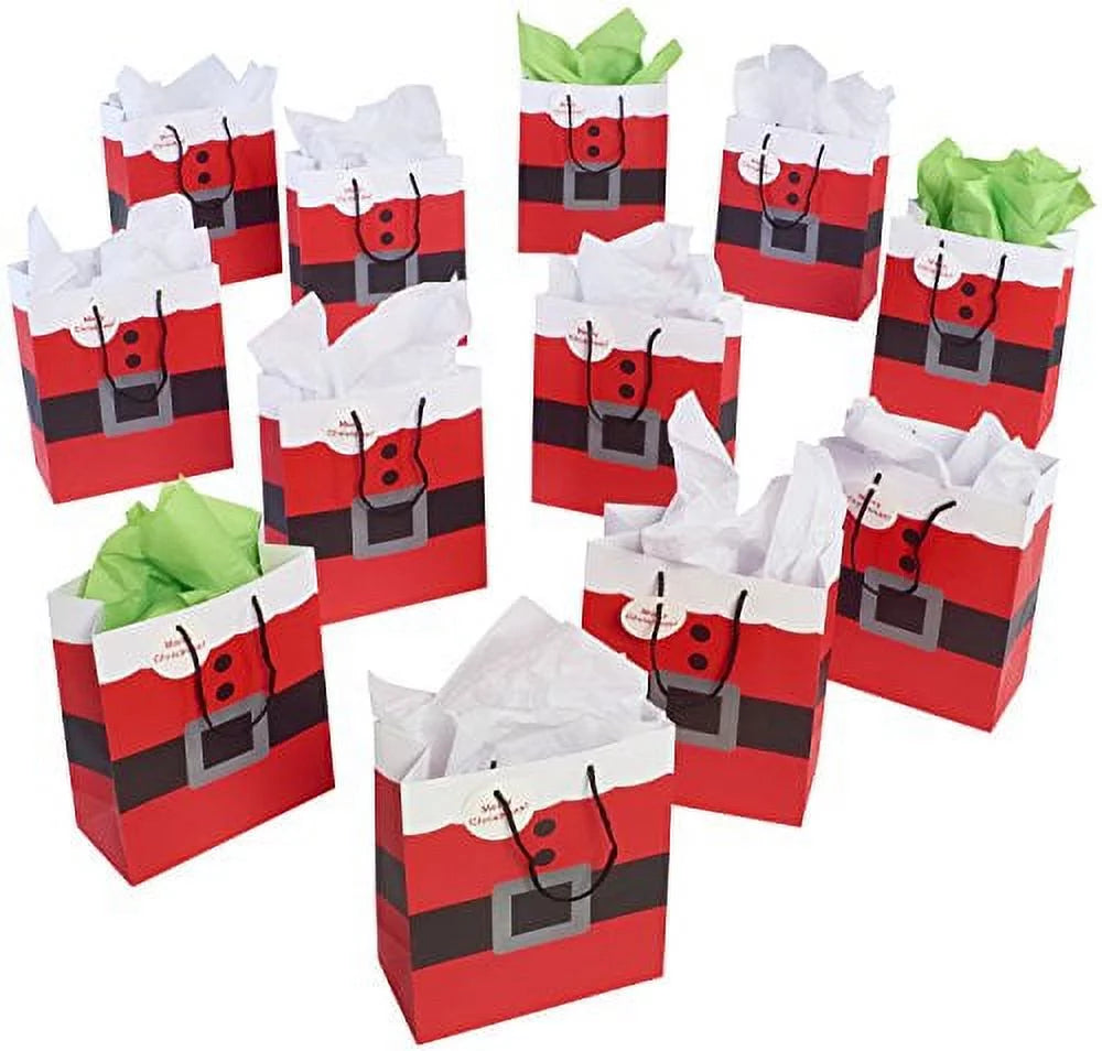 Christmas Gift Bags 12 Piece Pack with Handles B3966