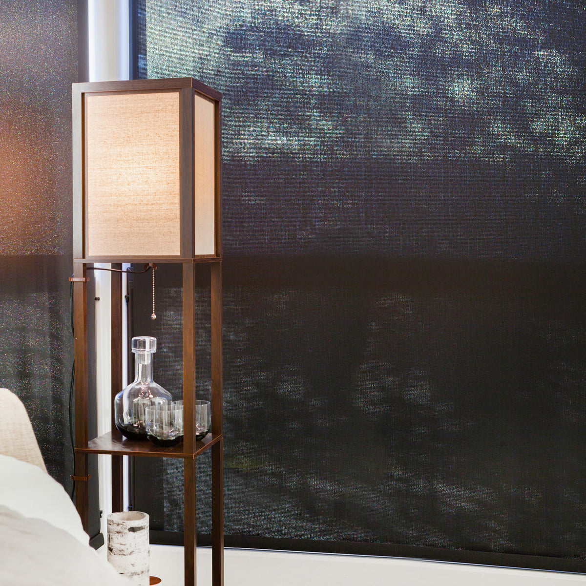 Standing Tower Floor Lamp with Shelves G50081