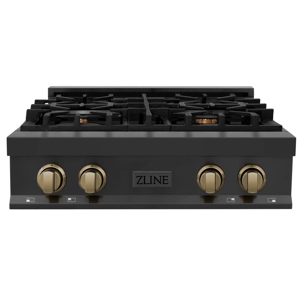30 In. 4 Gas Burners Black Stainless Steel Rangetop D26550
