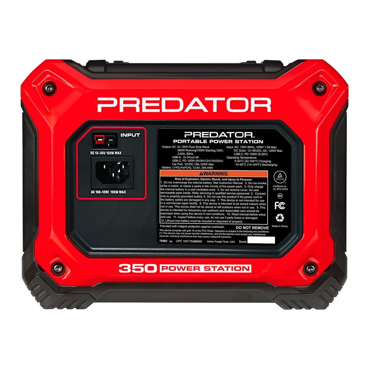 350 Watt Power Station, 294 Wh Capacity M9542