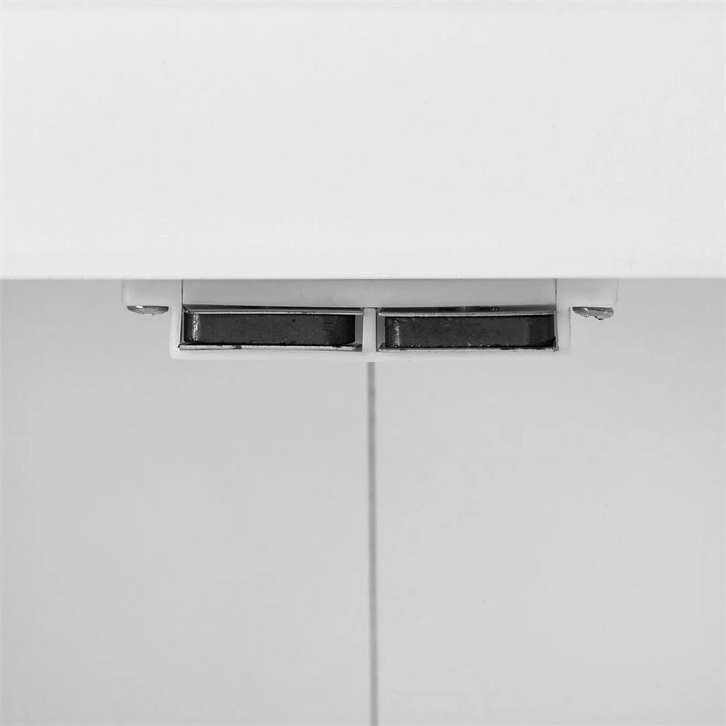 White Wood Wall Cabinet with Doors and Shelves U4103