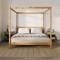 Solid Wood King-Size Canopy Bedframe J4439