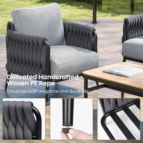 6-Piece Outdoor Patio Furniture Set with Coffee Table Q432592