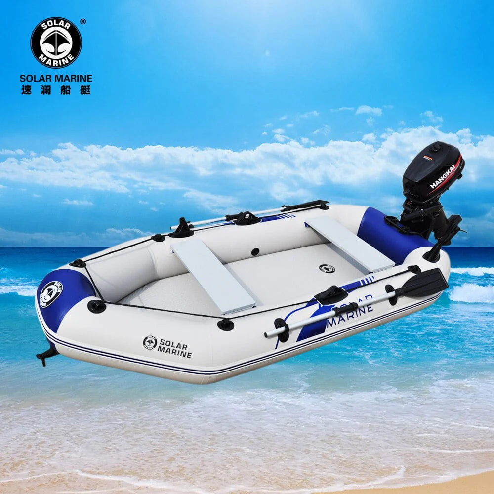 2.3m PVC Inflatable Rowing Boat with Oars and Pump Y94574